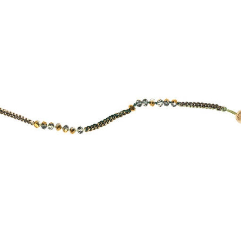 Chloe + Isabel Bead + Chain Wrap Green Gold - Picture 2 of 5